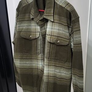 Sonoma Men's Green Plaid Shirt Jacket